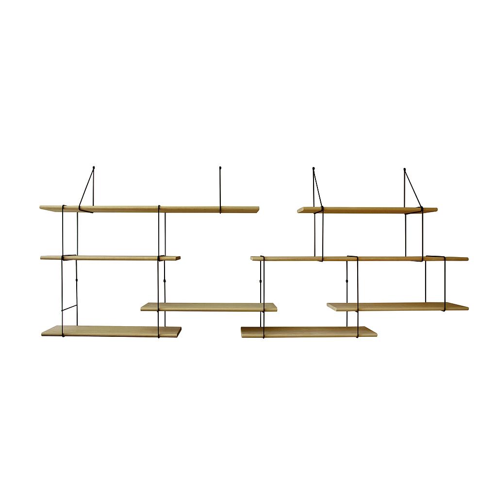 Duo link shelf oak / black