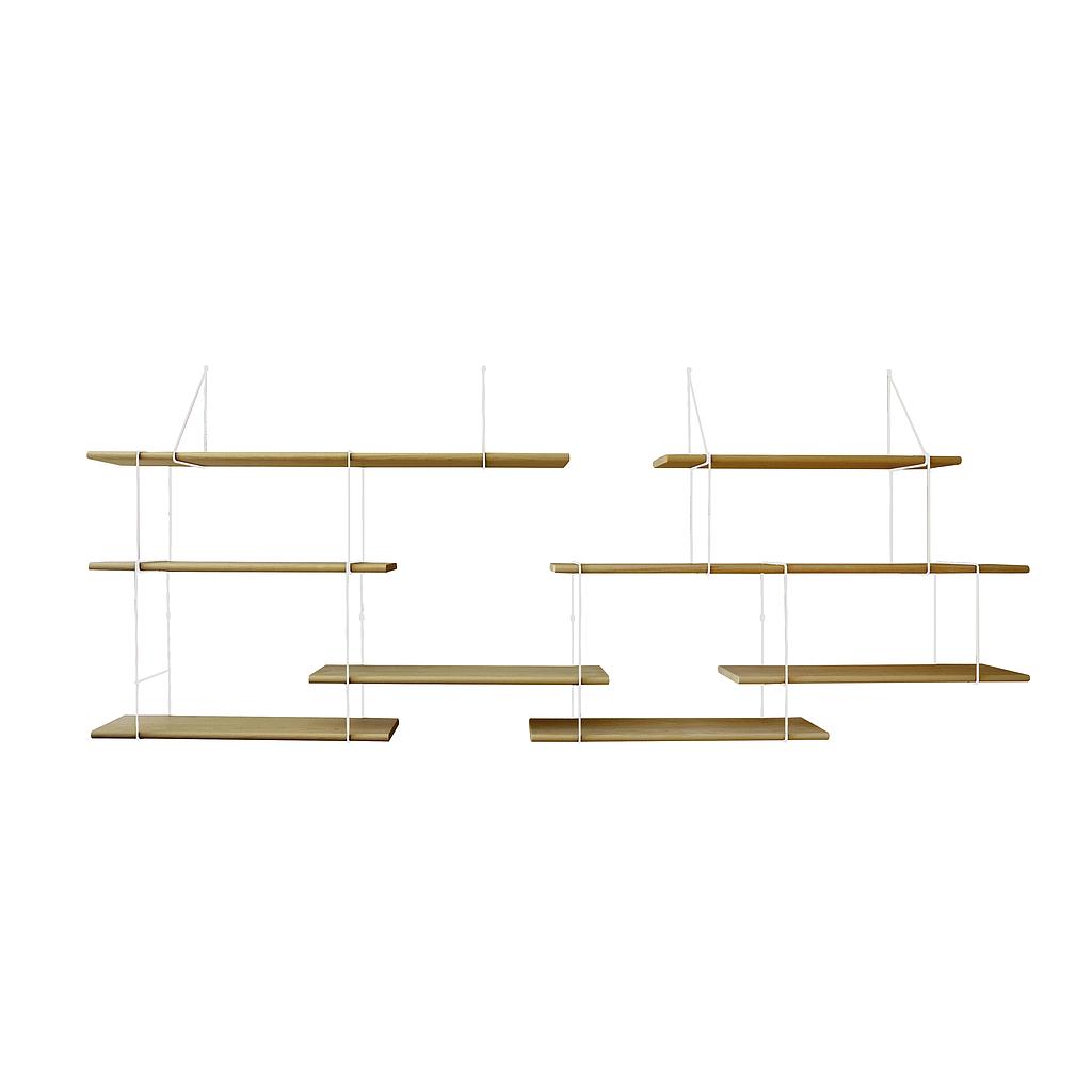 Duo link shelf oak / white