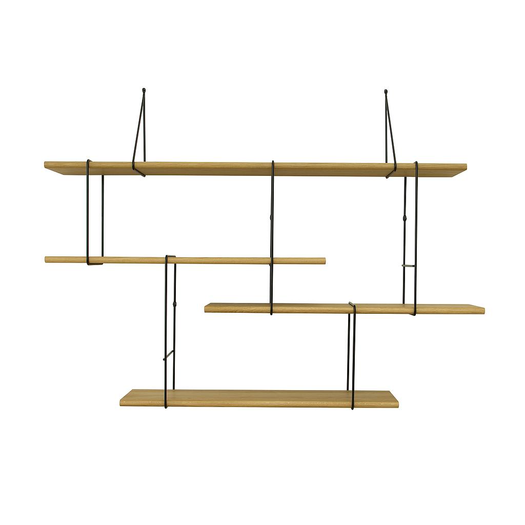 Link shelf set 1 oak / black