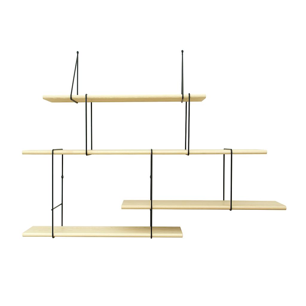 Link shelf set 2 ash / black