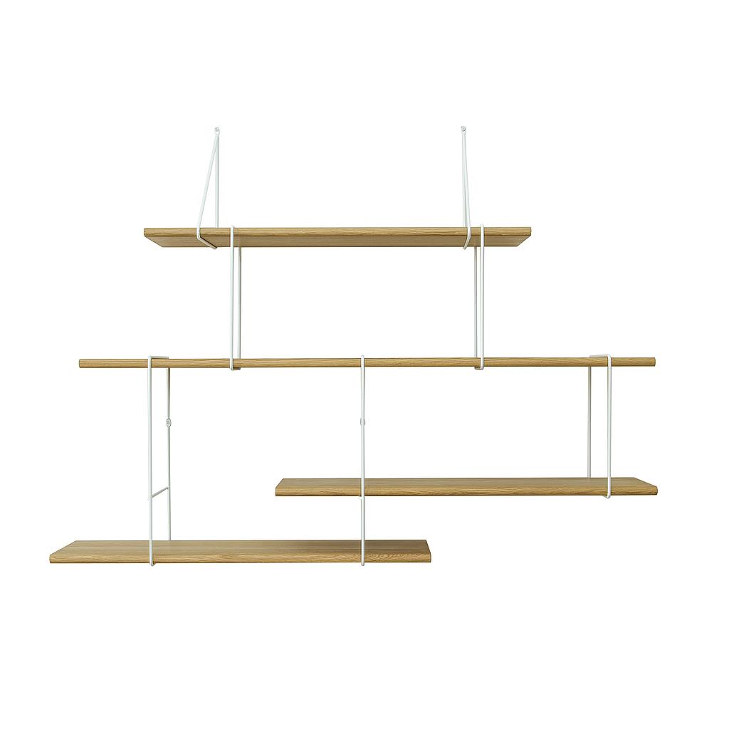 Link shelf set 2 oak / white