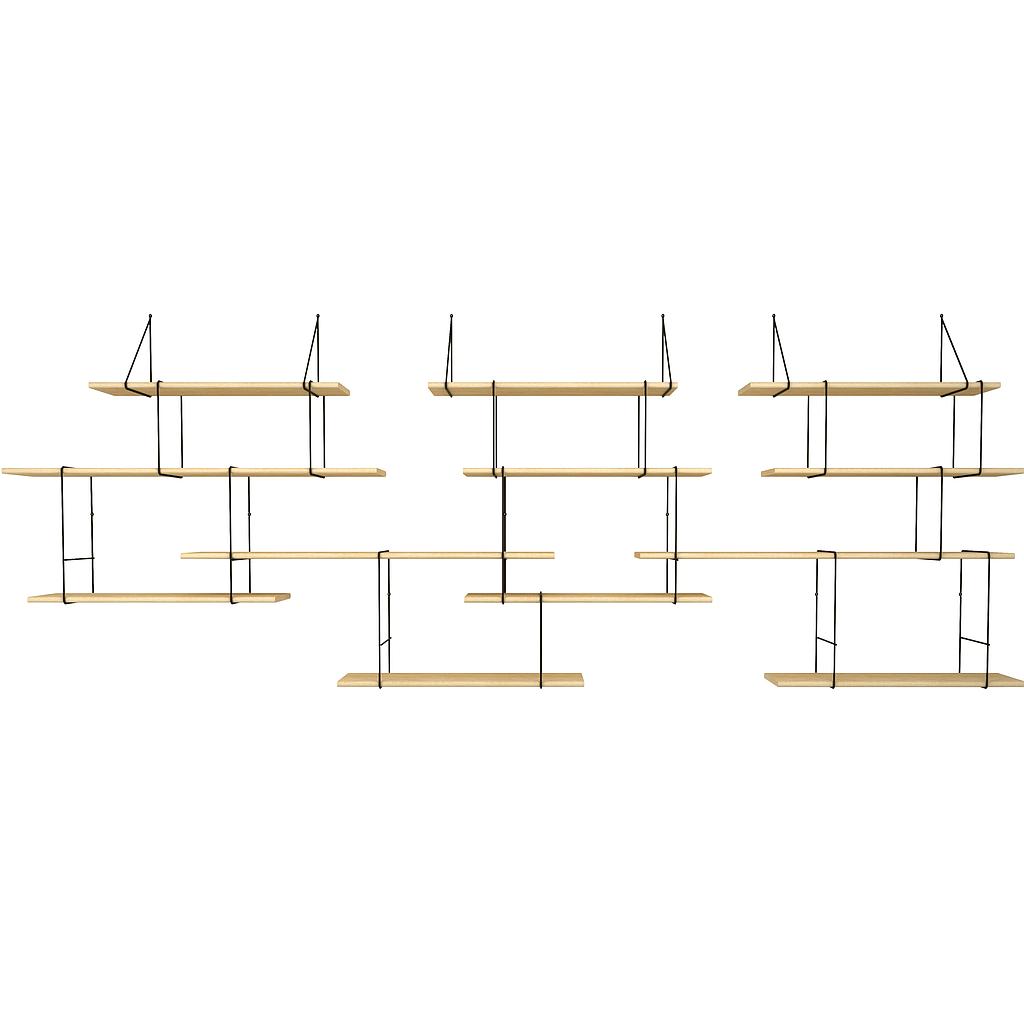 Trio link shelf beech / black