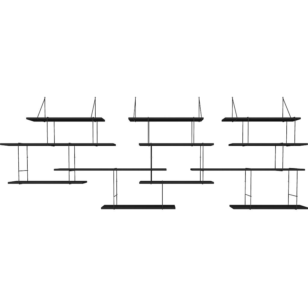Trio link shelf black / black