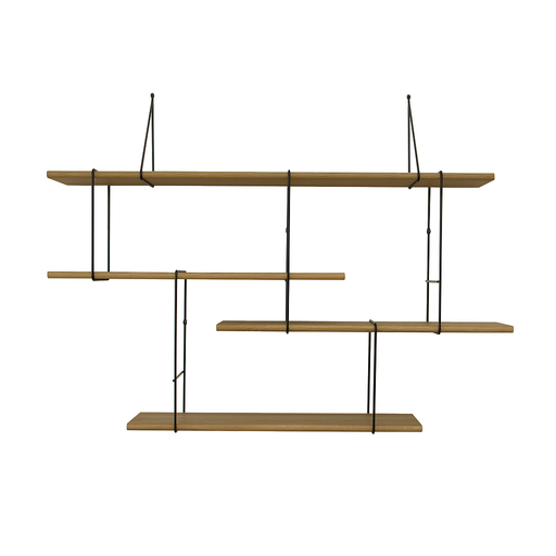 Link shelf set 1 walnut/black
