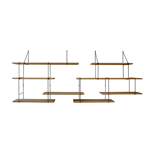 Duo link shelf  walnut/black